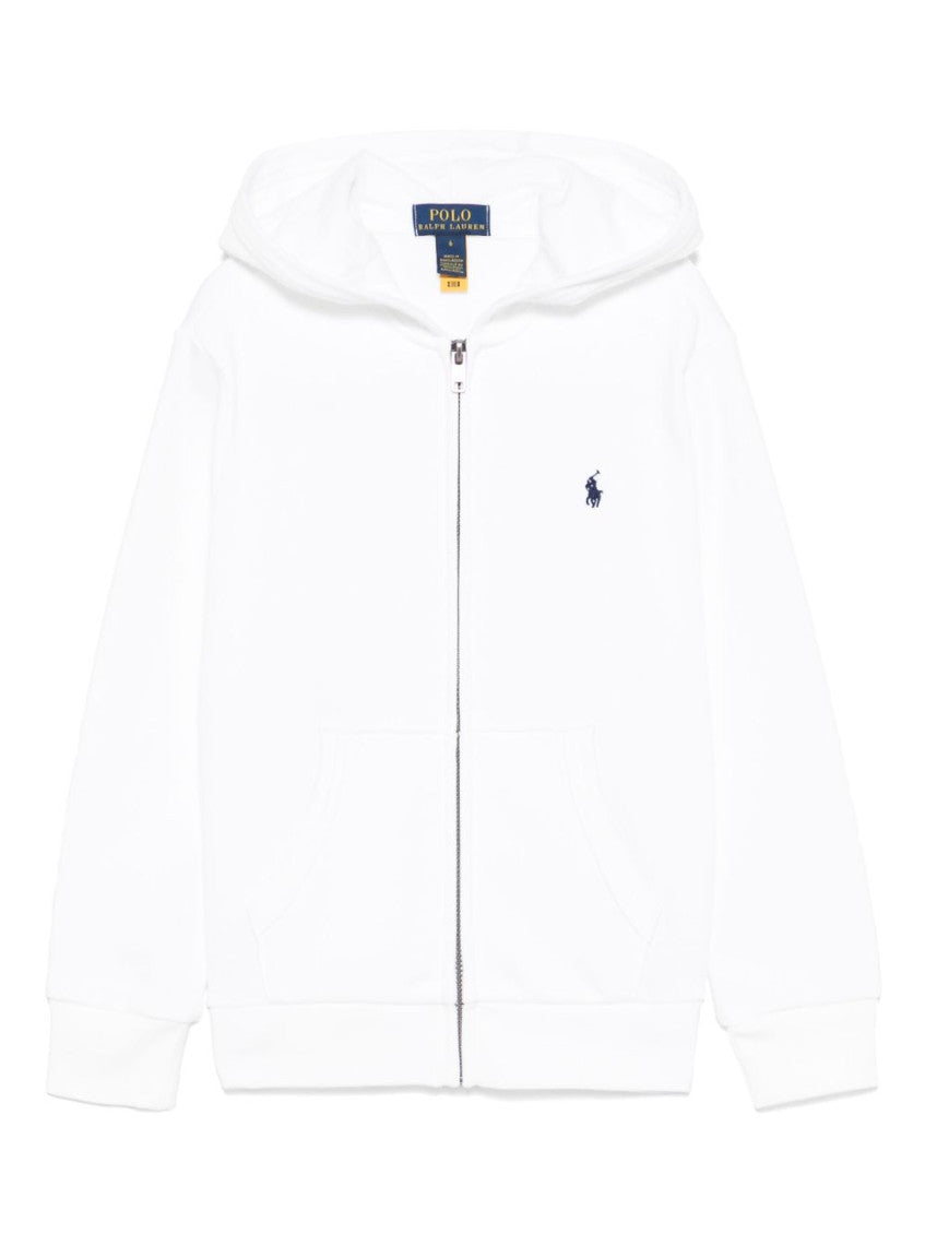 Boys White Logo Hoodie 1
