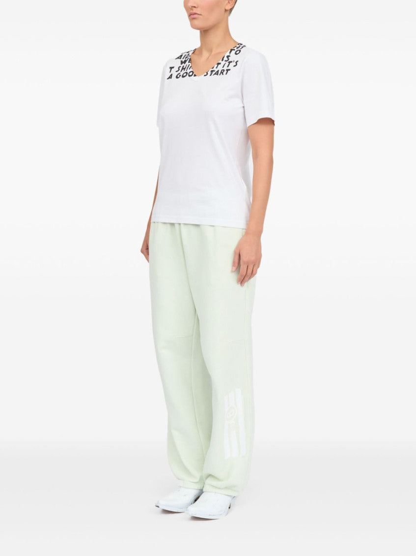 White Printed cotton t-shirt 5
