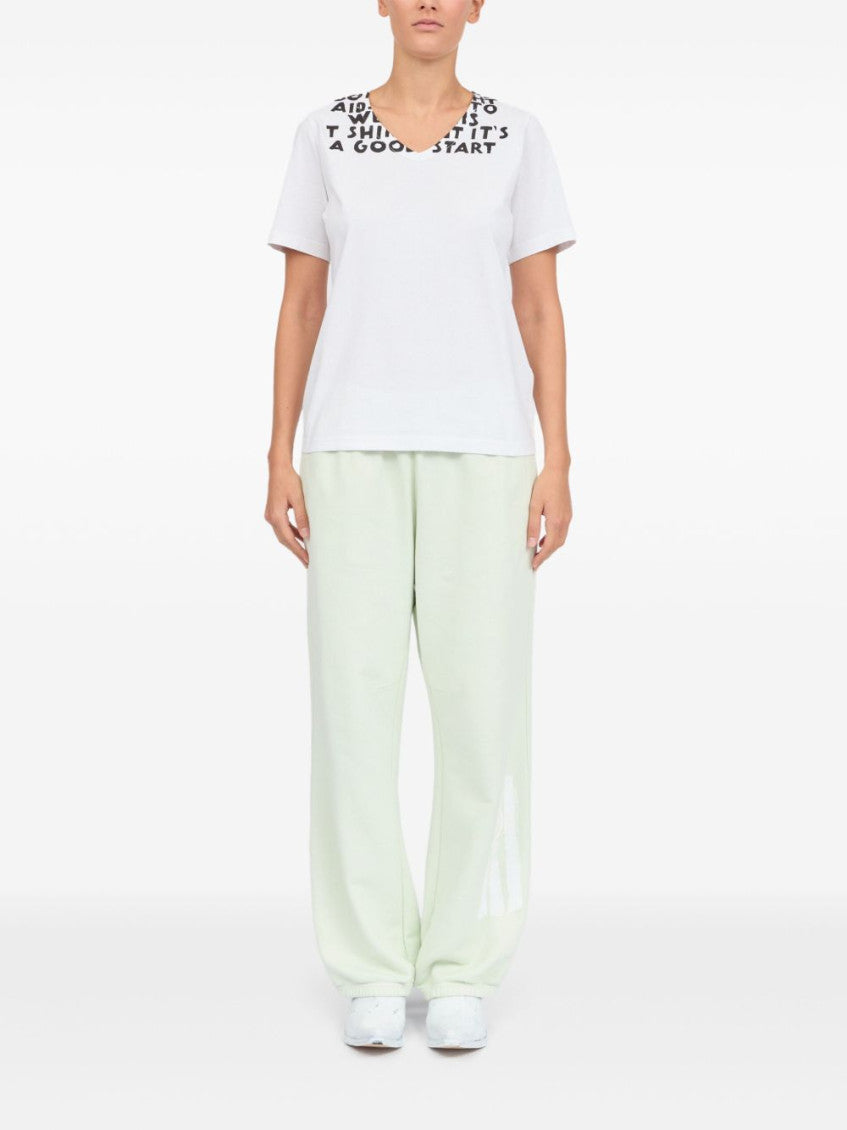 White Printed cotton t-shirt 7