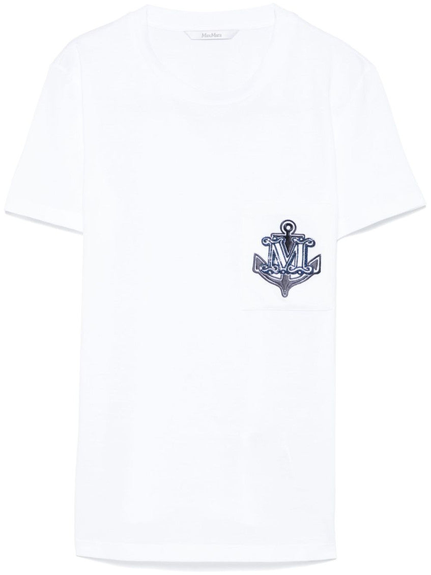 White Logo Cotton T-shirt 1