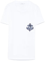 White Logo Cotton T-shirt 1