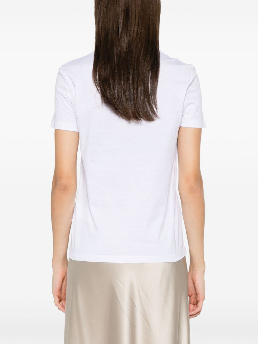 White Logo Cotton T-shirt 3