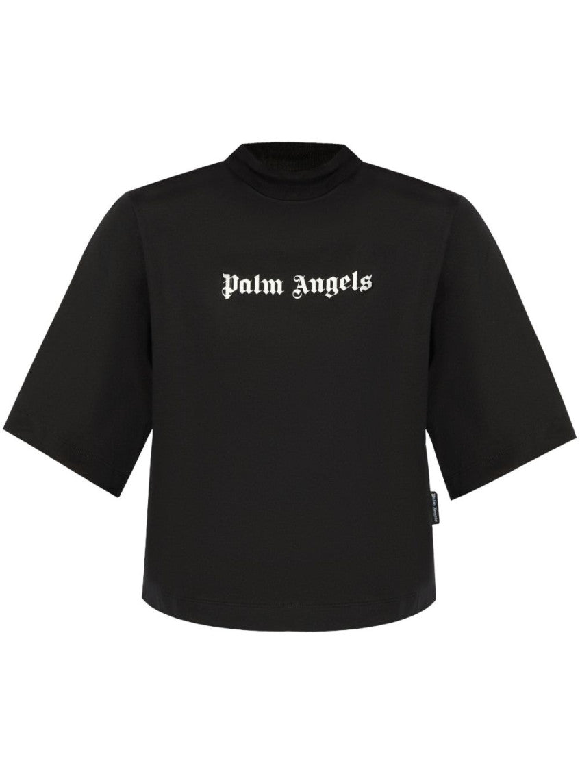Black Classic Logo cropped t-shirt 1