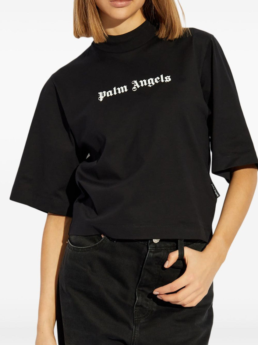 Black Classic Logo cropped t-shirt 2