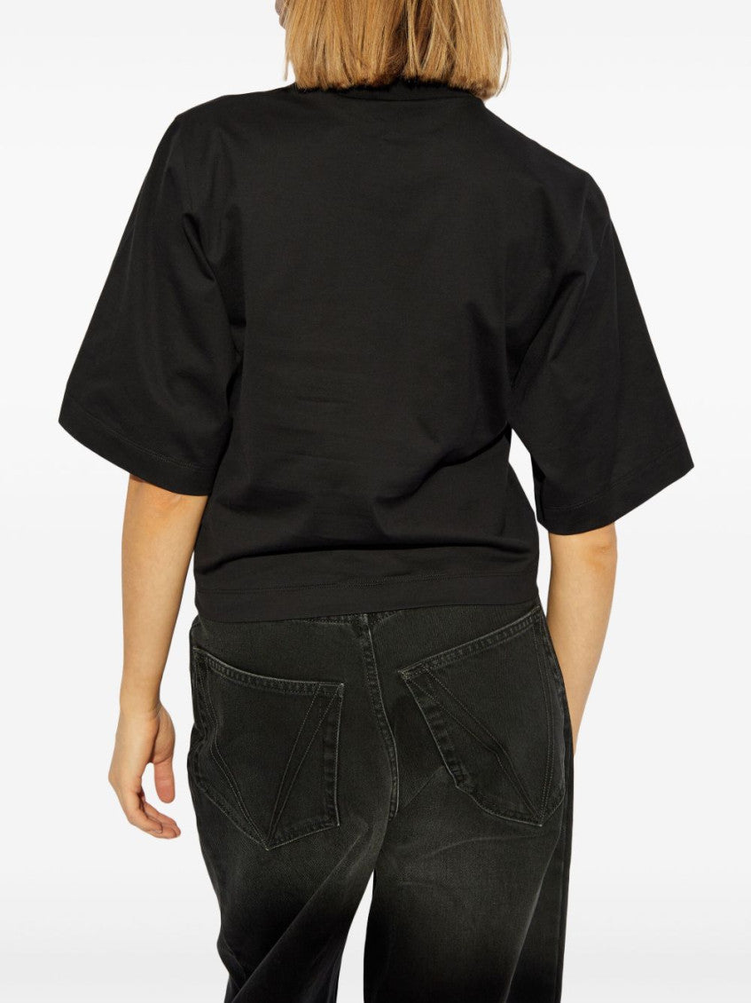 Black Classic Logo cropped t-shirt 3