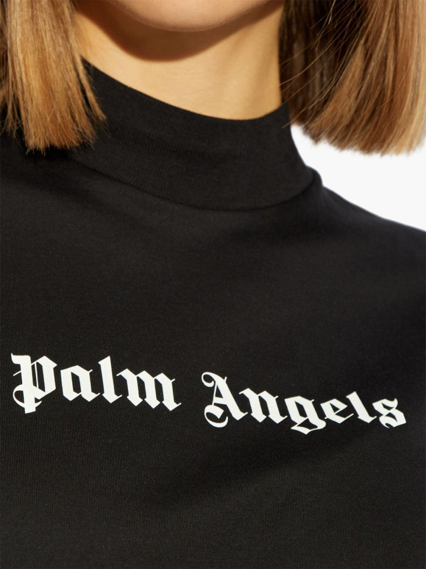 Black Classic Logo cropped t-shirt 4