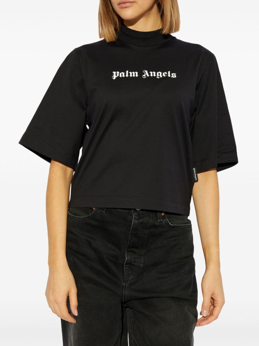 Black Classic Logo cropped t-shirt 5