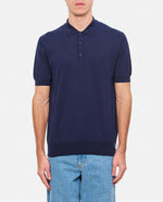 Navy Blue Button Down Polo Shirt 1