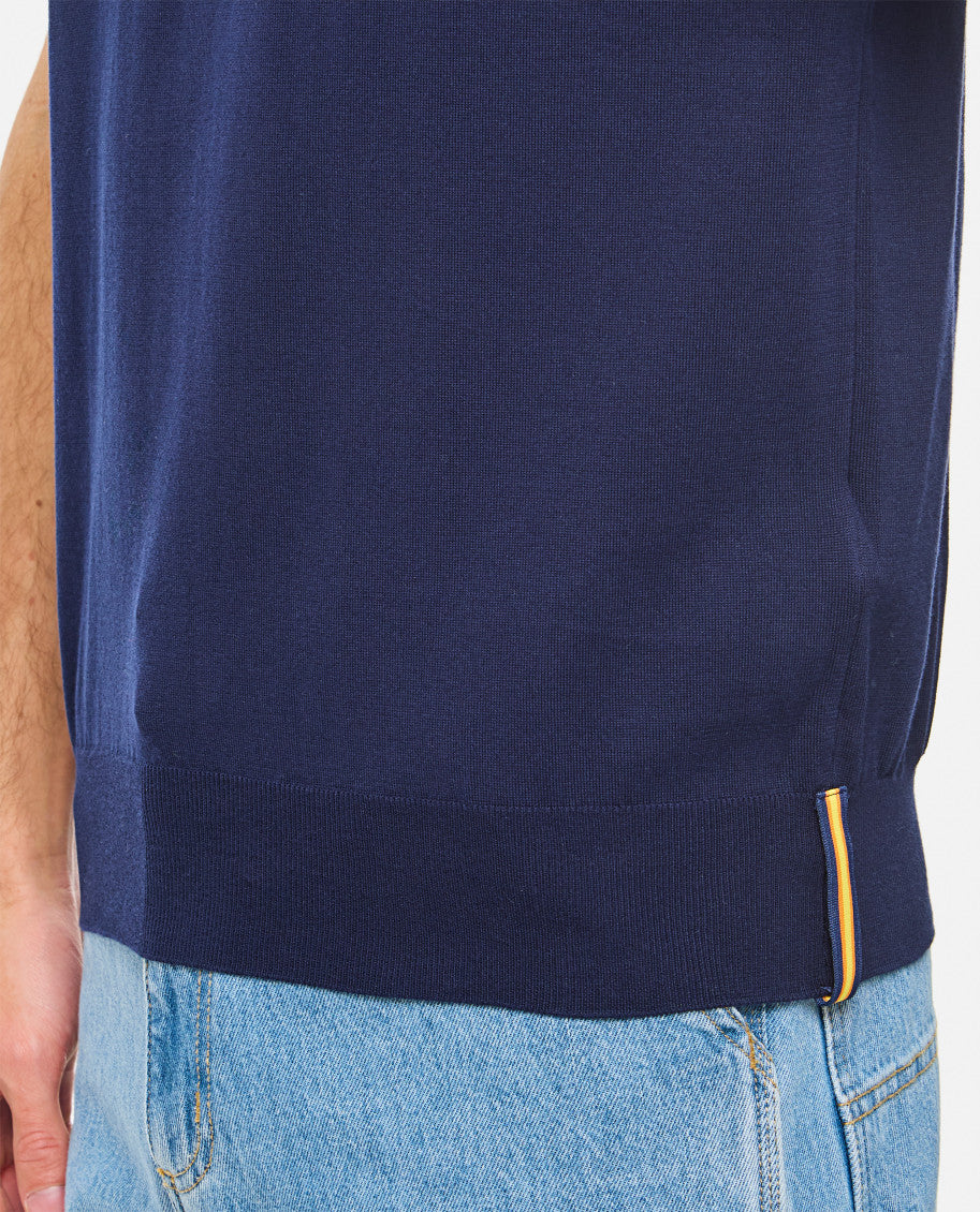 Navy Blue Button Down Polo Shirt 4