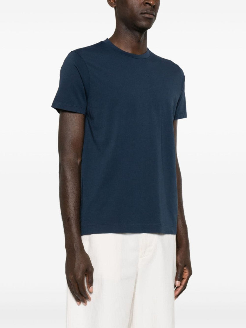 Navy Blue Roundneck Solid T-Shirt 4