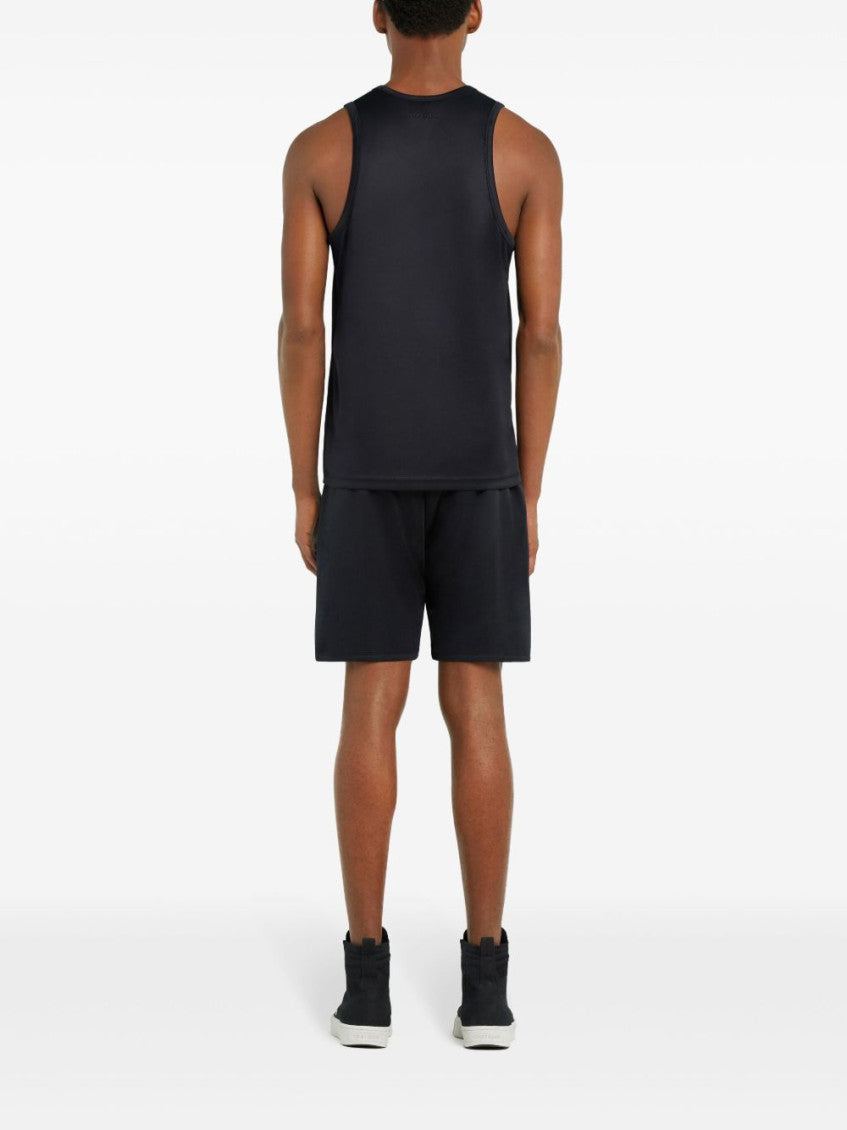 Black Embroidered Logo Tank Top 3