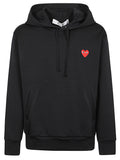 Black Logo Print Cotton Hoodie 1