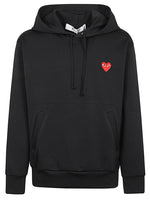 Black Logo Print Cotton Hoodie 1