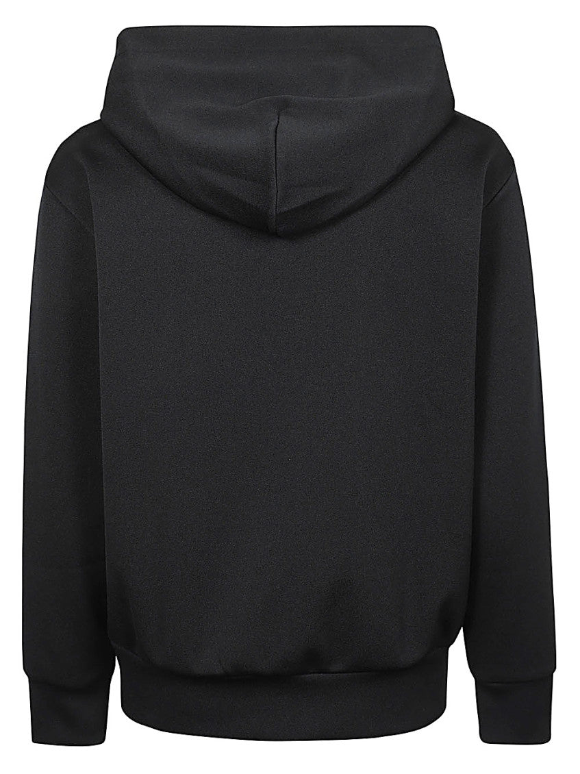 Black Logo Print Cotton Hoodie 2