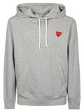 Grey Logo Print Cotton Hoodie 1