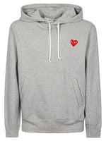 Grey Logo Print Cotton Hoodie 1