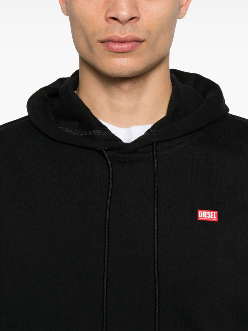 Black Long Sleeves Logo Hoodie 3