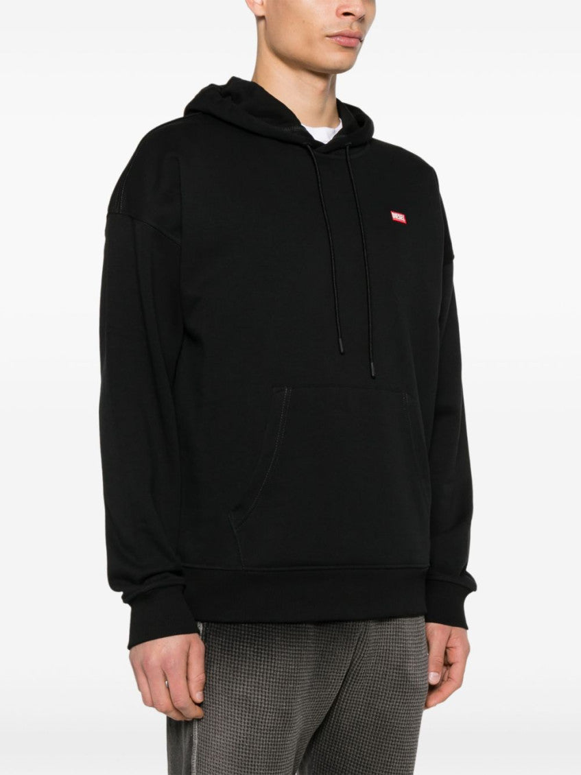 Black Long Sleeves Logo Hoodie 4