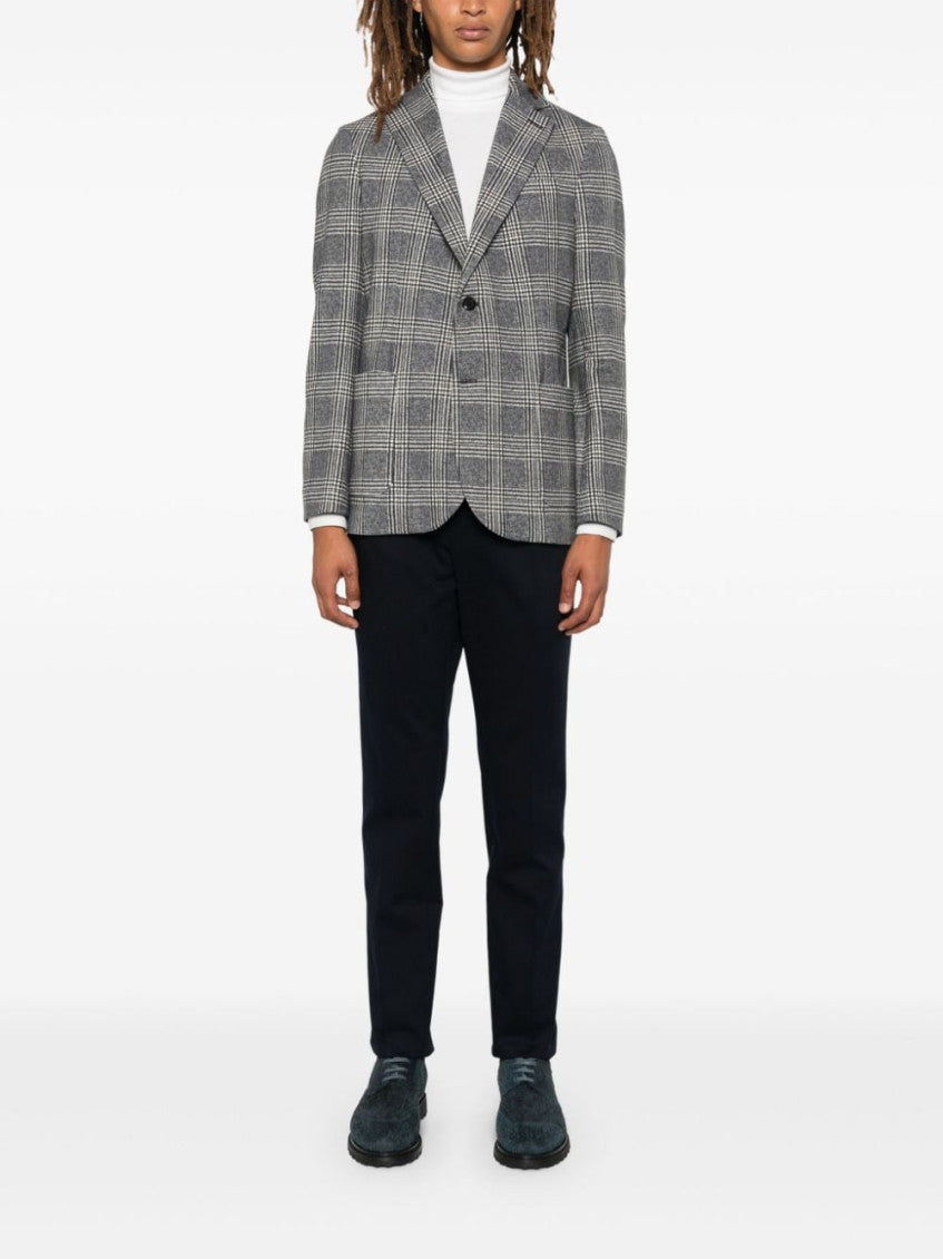 Blue Cotton Single-breasted Blazer 2