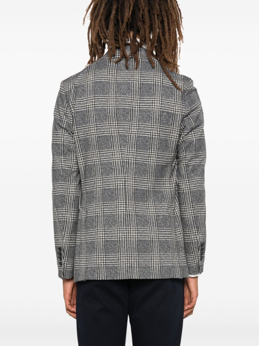 Blue Cotton Single-breasted Blazer 3