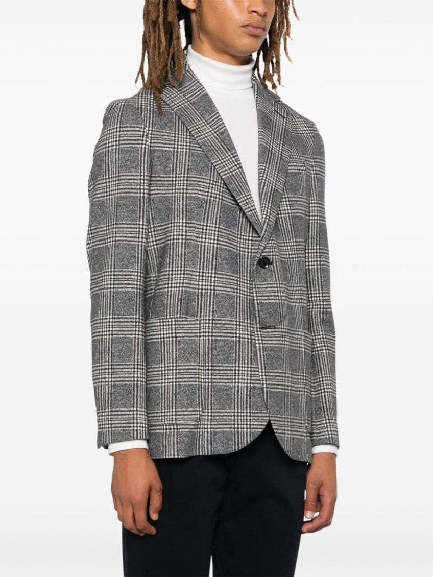Blue Cotton Single-breasted Blazer 4