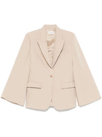 Beige single-breasted blazer 1