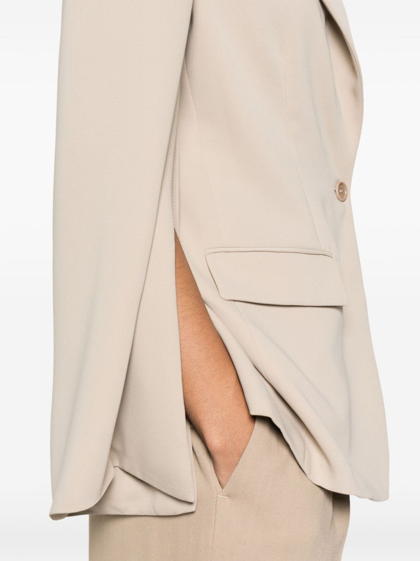 Beige single-breasted blazer 3