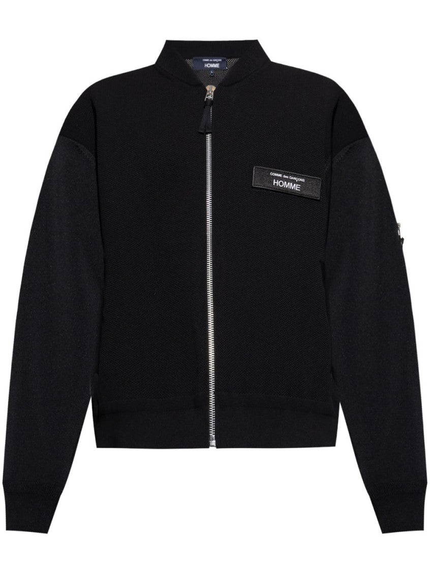 Black Front Zip Bomber 1