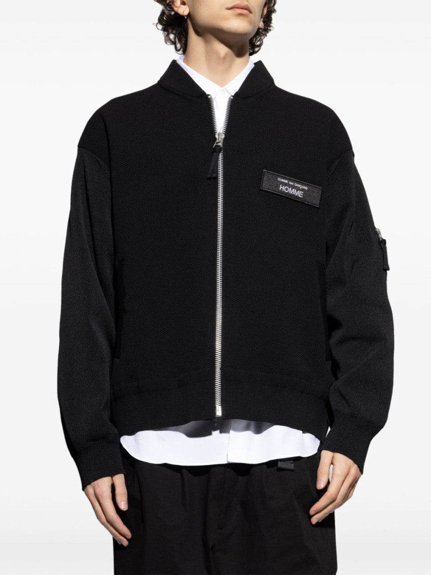 Black Front Zip Bomber 3