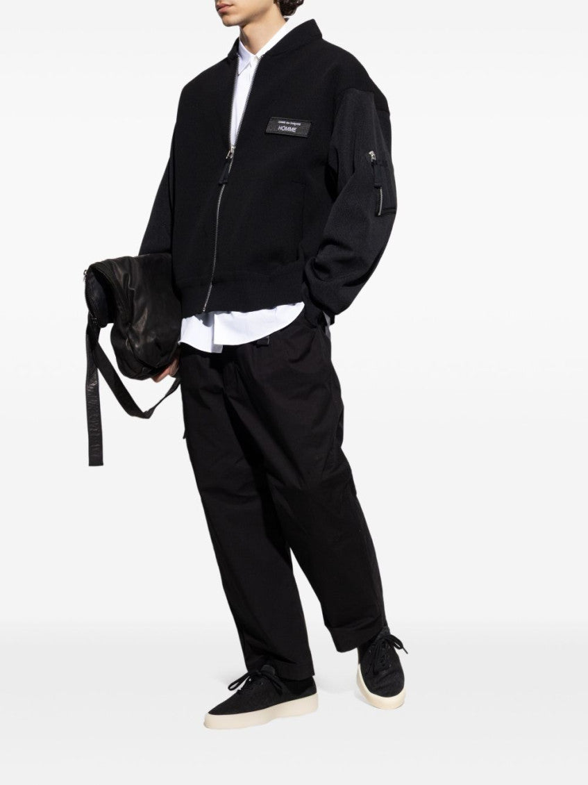 Black Front Zip Bomber 4