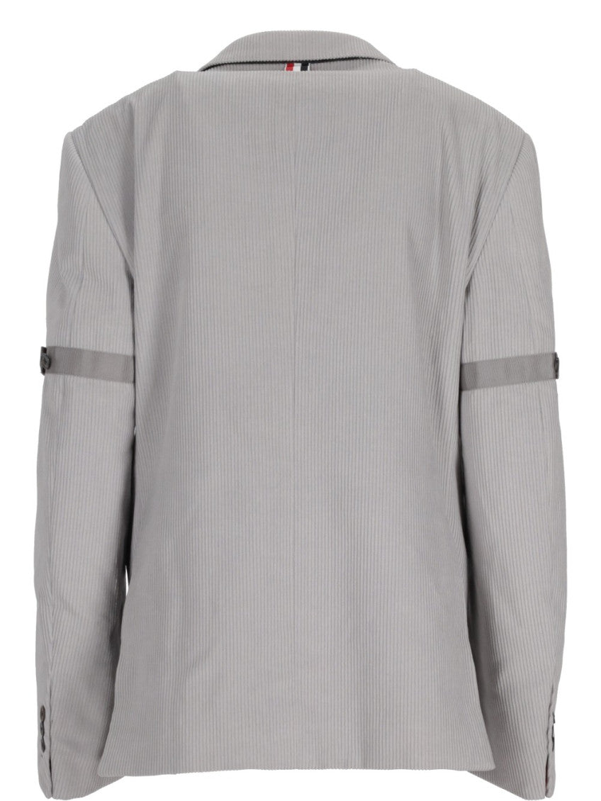 Grey Corduroy Extra Slim Fit Blazer 4