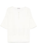 White keyhole-neck Top 1
