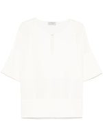 White keyhole-neck Top 1