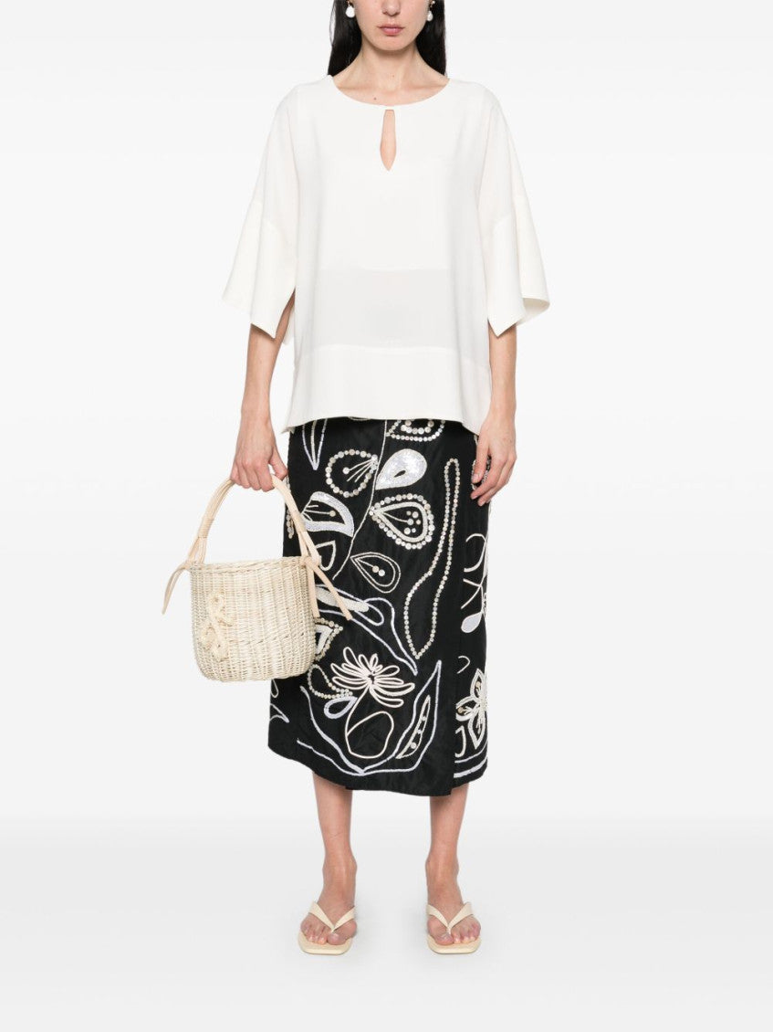 White keyhole-neck Top 5