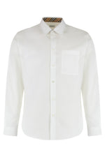 White Regular Solid Shirt 1