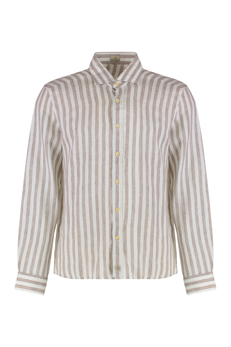 Beige Regular Stripes Shirt 1
