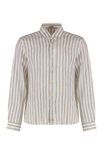 Beige Regular Stripes Shirt 1