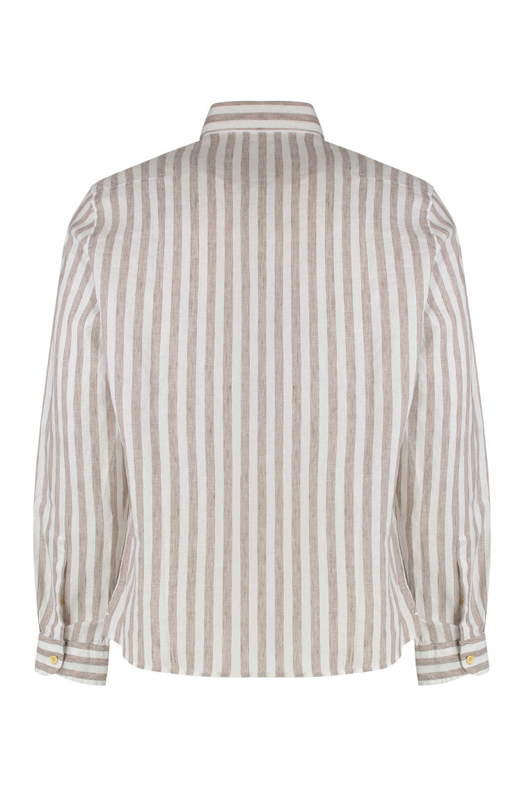 Beige Regular Stripes Shirt 2