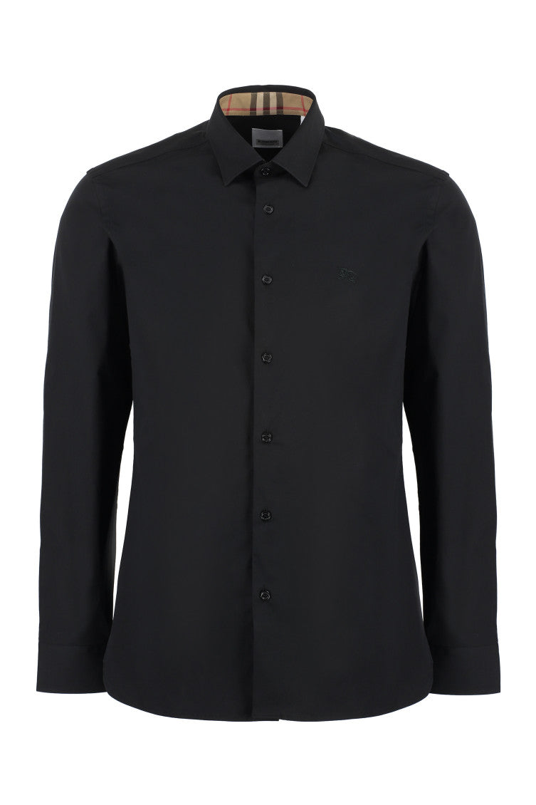 Black Slim Solid Shirt 1