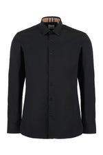Black Slim Solid Shirt 1