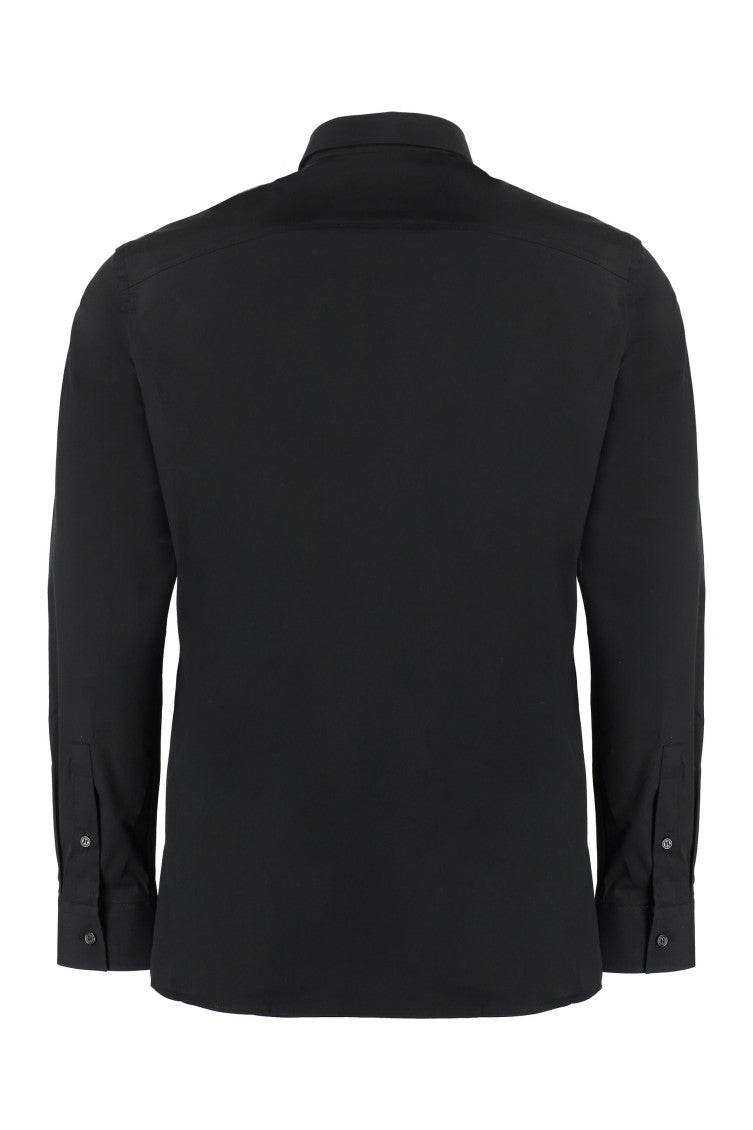 Black Slim Solid Shirt 2