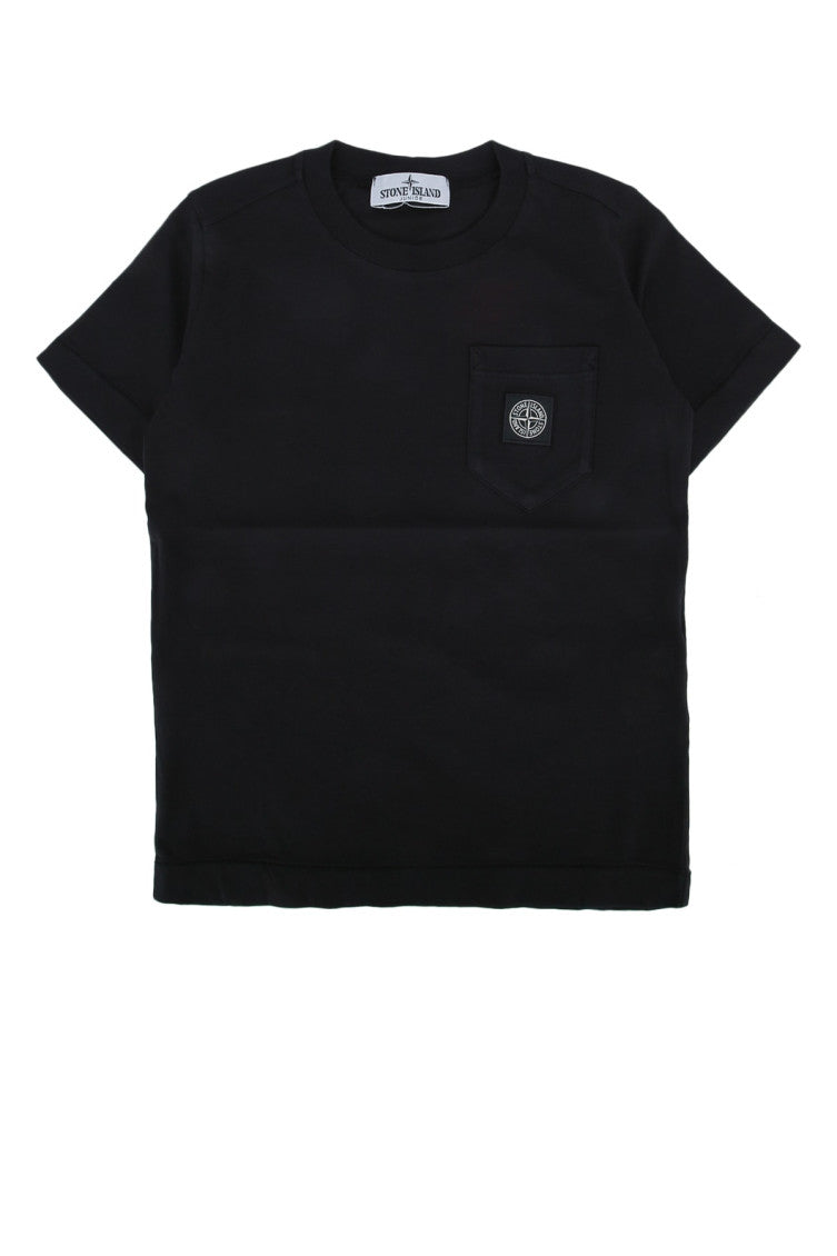 Kids Black Solid T-Shirt 1