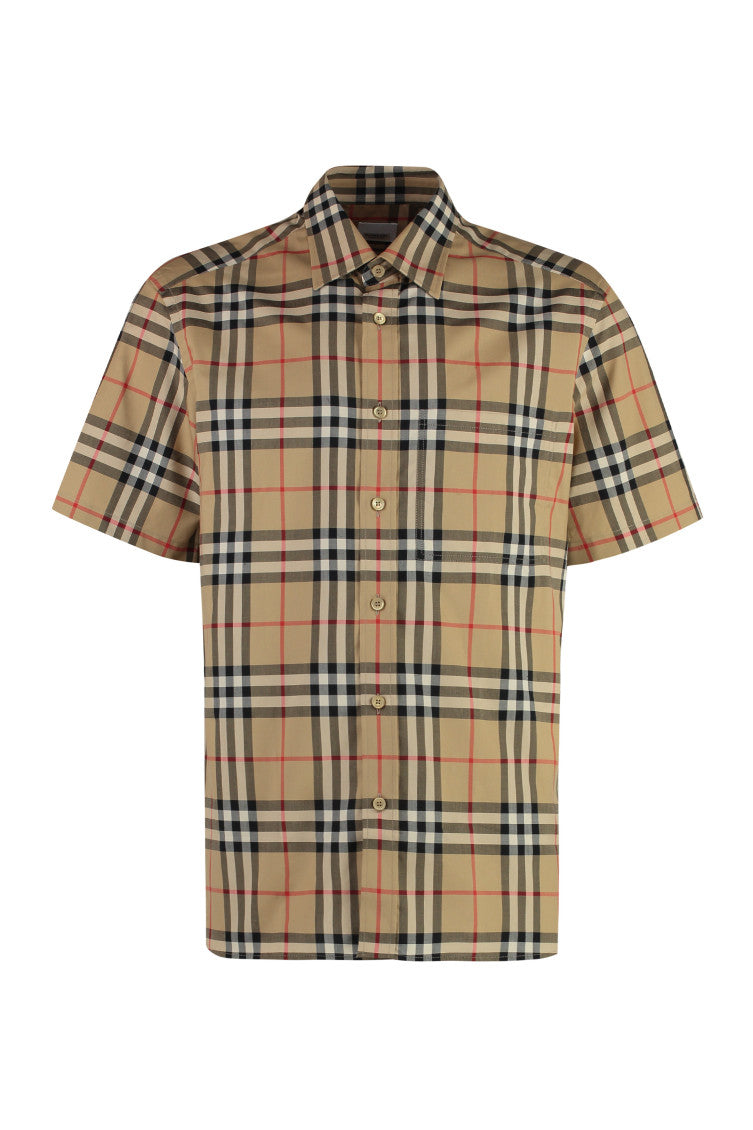 Beige Regular Checks Shirt 1