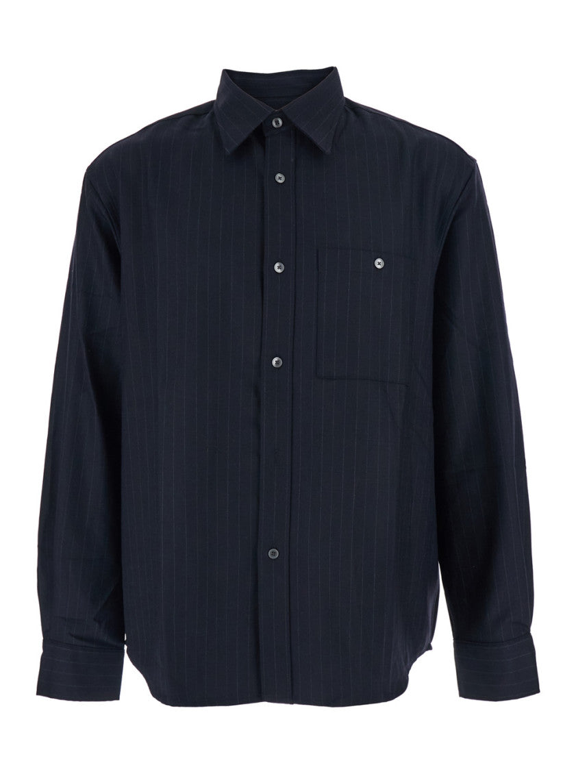 Blue Loose Stripes Shirt 1