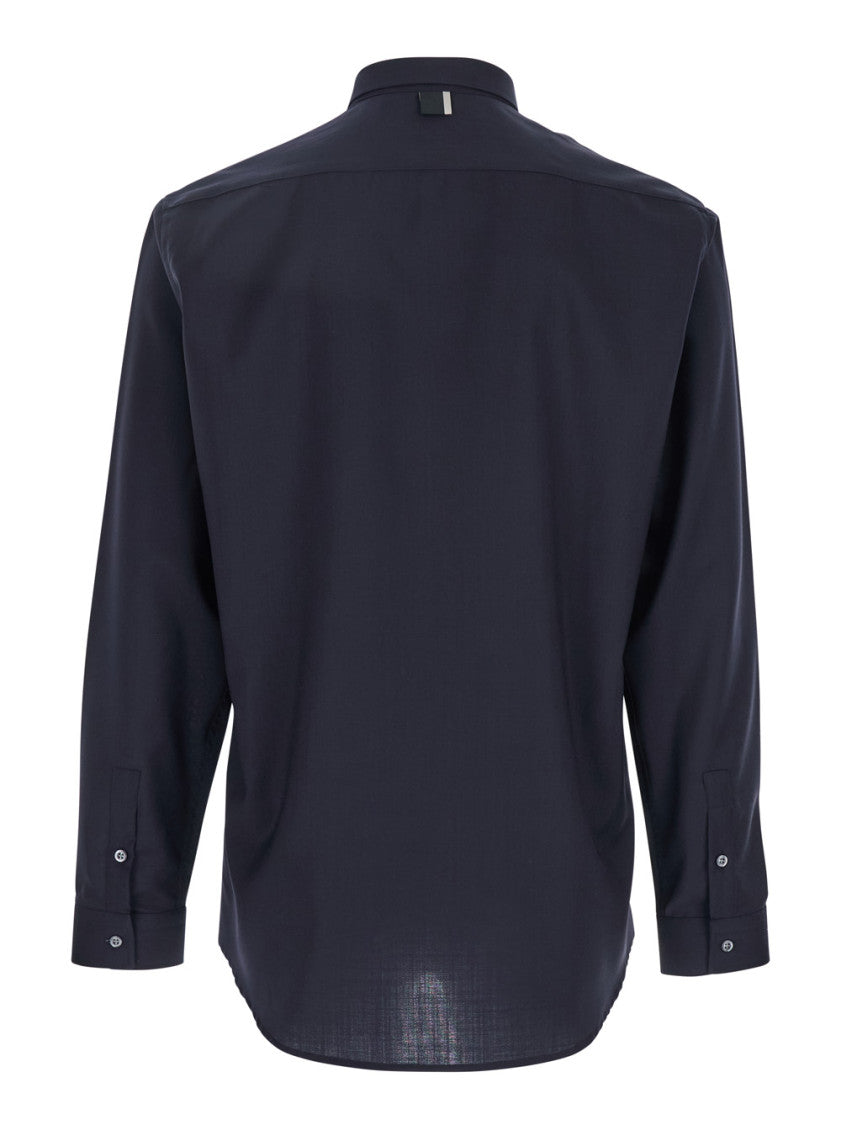 Navy Blue Solid Shirt 2