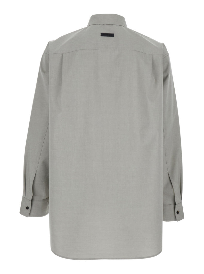 Grey Regular Solid Shirt 2