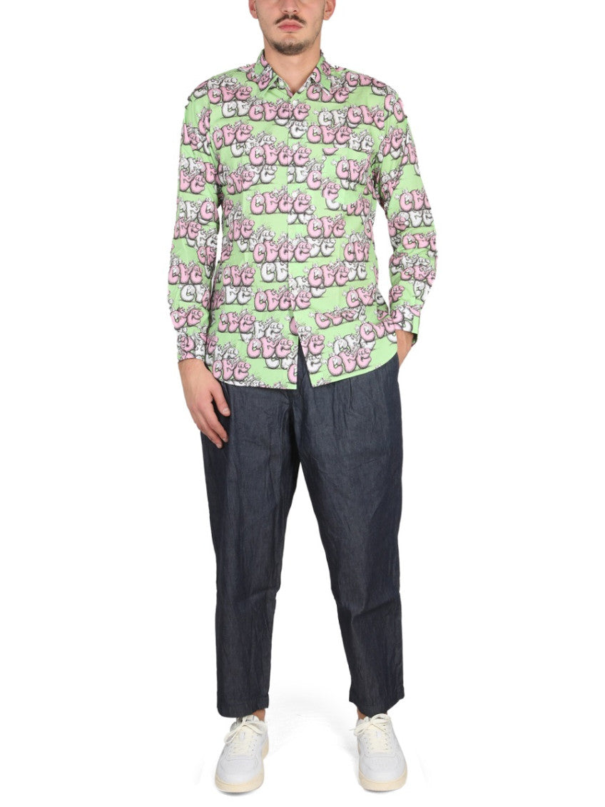 Green Regular Graphic Shirt 2