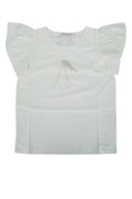 Kids White Embroidered T-shirt 1