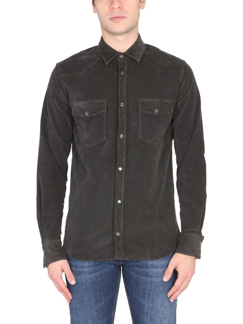 Dark Brown Solid Shirt 1