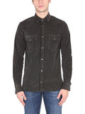 Dark Brown Solid Shirt 1